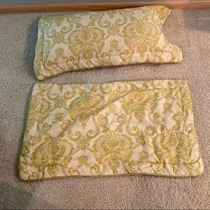 2 Long Gold Pillowcases (20” x 36”)